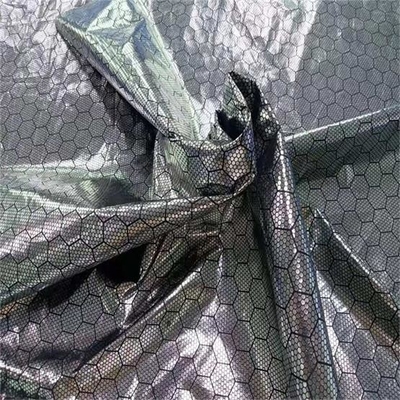 Aluminium argenté chaud solide du tissu 290t de taffetas du polyester 65GSM